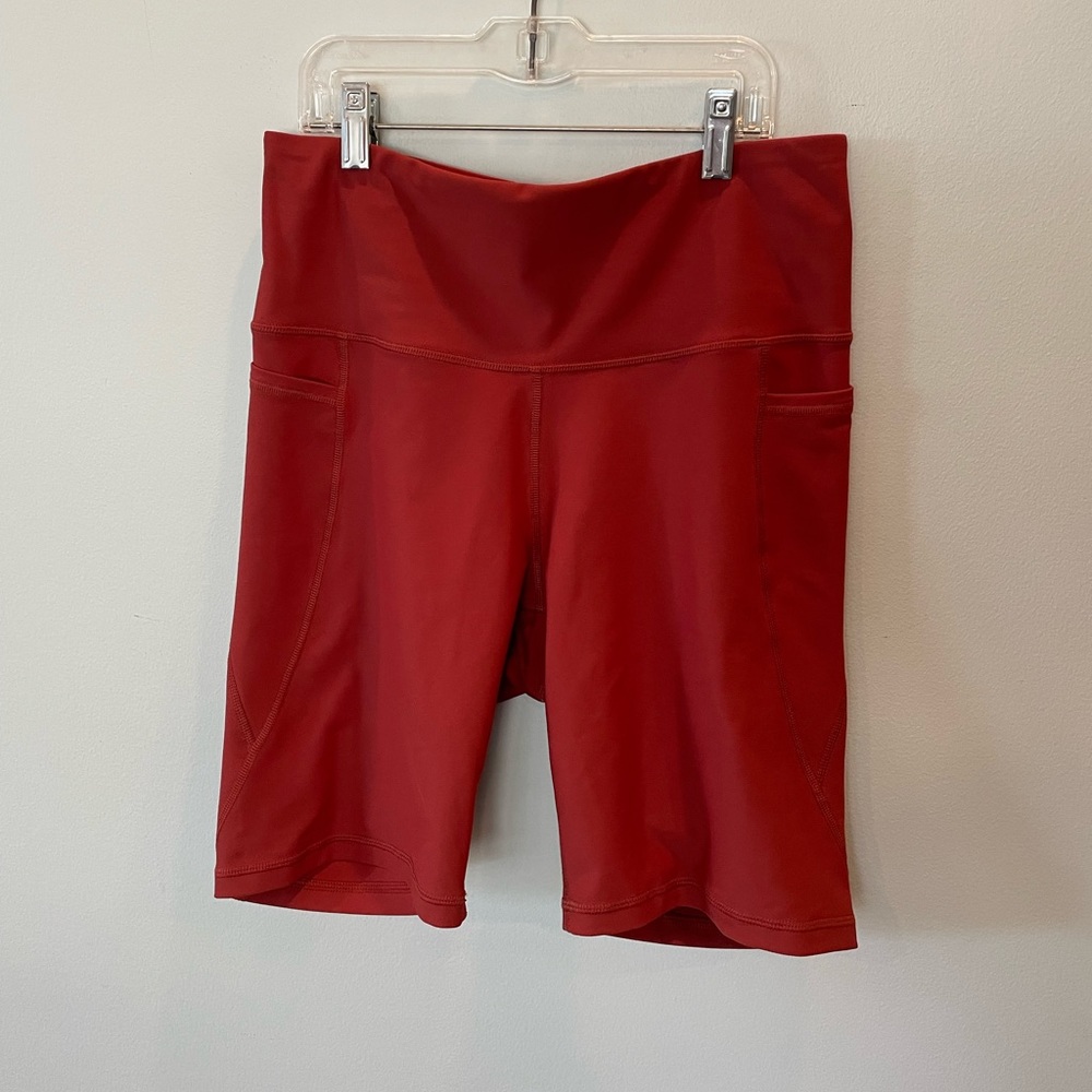 Burnt orange bike shorts